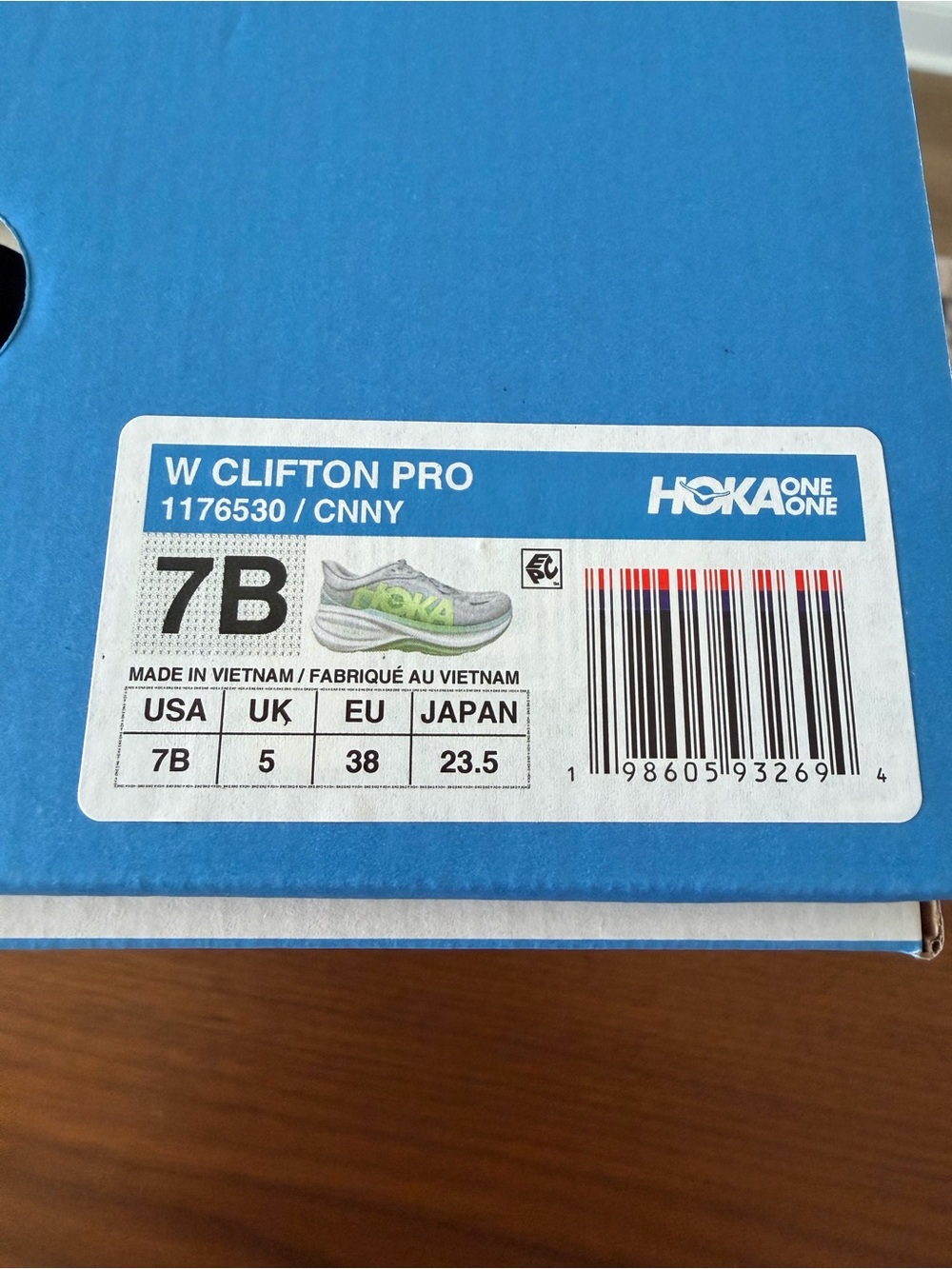 NEW Hoka Clifton Pro Women size 7B/EU 38 - Picture 8 of 10
